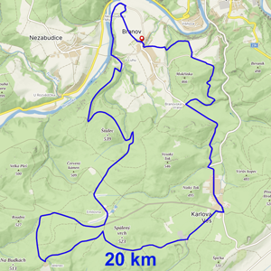Trasa 20 km modrá